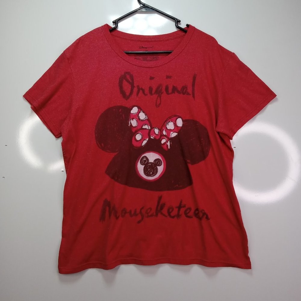 Disney Store Original Mouseketeer Minnie Mouse Red T Shirt Women's 2XL Retro